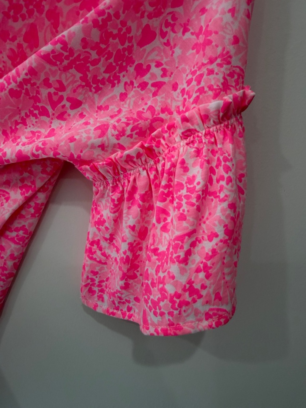 Lilly Pulitzer Pink Floral Ruffle Sleeve Top - Picture 5 of 6